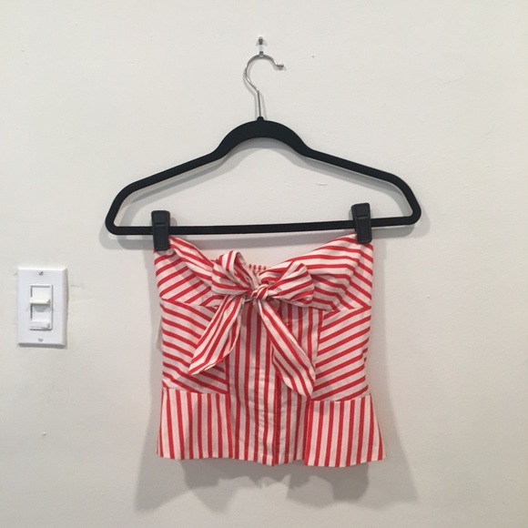 Diane Von Furstenberg candy stripe bustier top - Picture 2 of 8